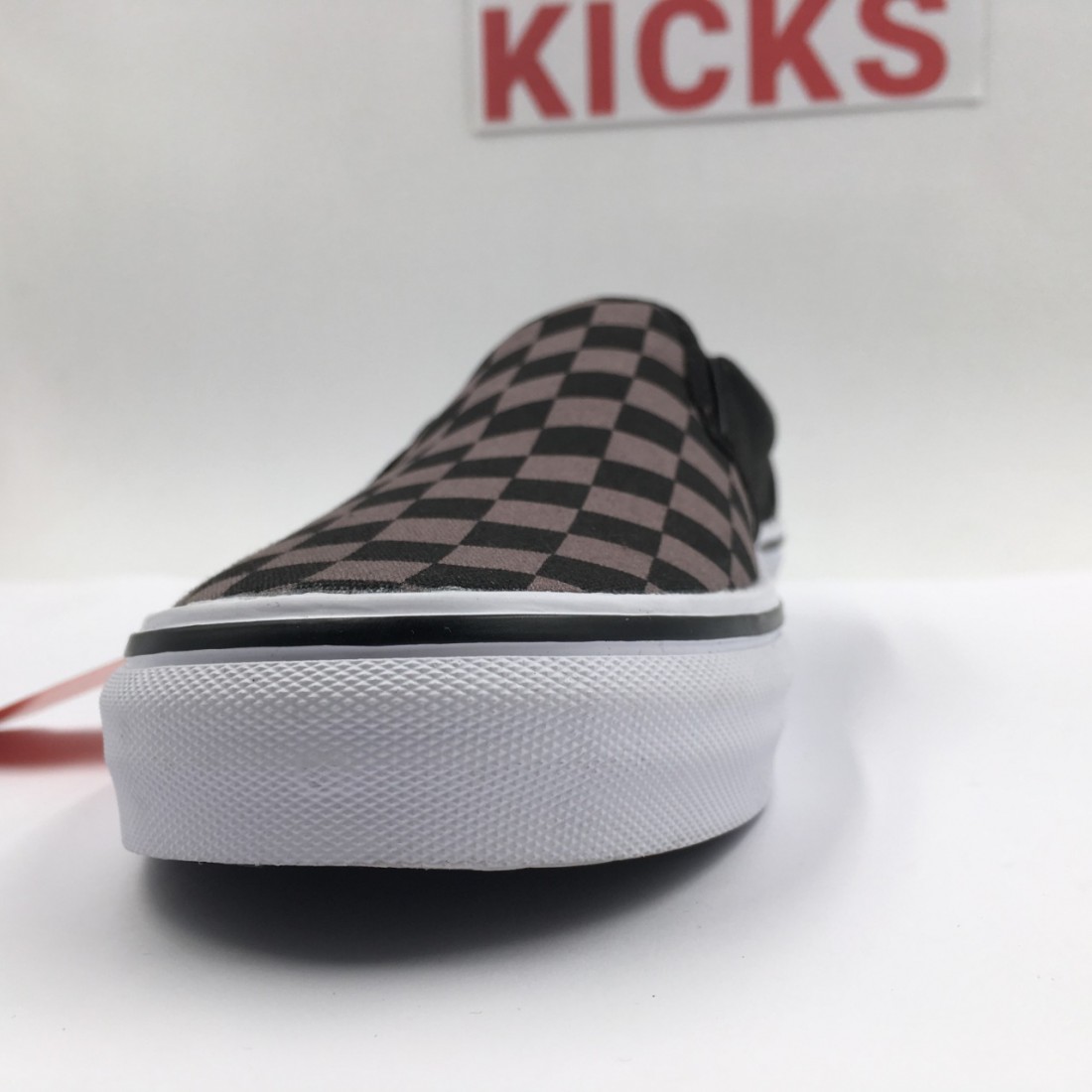 black and grey checkered vans with laces
